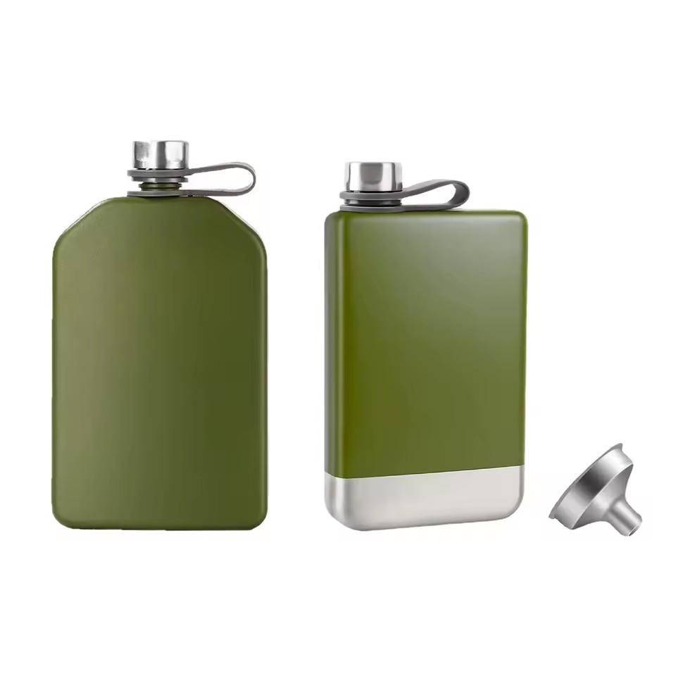 Wholesale Square Custom logo 8oz Hip Flask, Stainless Steel Hip Flask,Whisky Flask Pocket