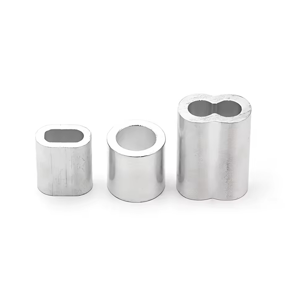 High Quality 8-Shaped Double Barrel Ferrule Aluminum Crimping Loop Sleeve for Wire Rope Alloy Rigging Galvanized Bag for Lifting