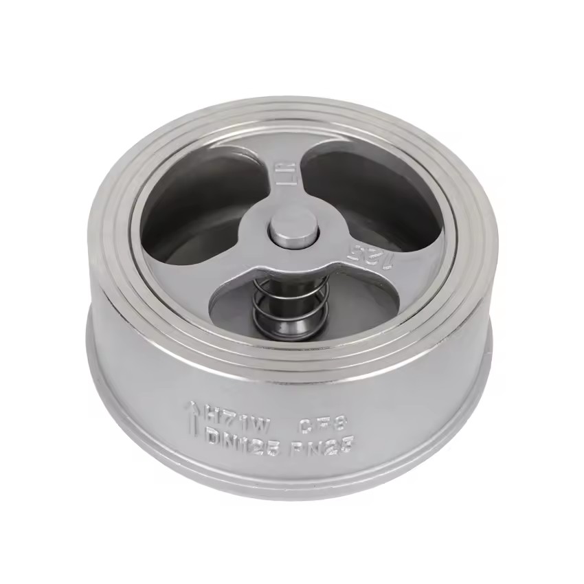 CF8M Stainless Steel Manual Wafer Check Valve PN16 PN40 for Water Oil Gas Pipeline Systems