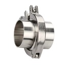 Sanitary Grade SS316L Stainless Steel Polished Fittings Pipe Adjustable G Clamp Good Sealing 1/4-2 Inch