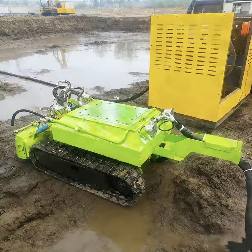 Remote Control Dredging Robot For Underground Pipe Cleaning