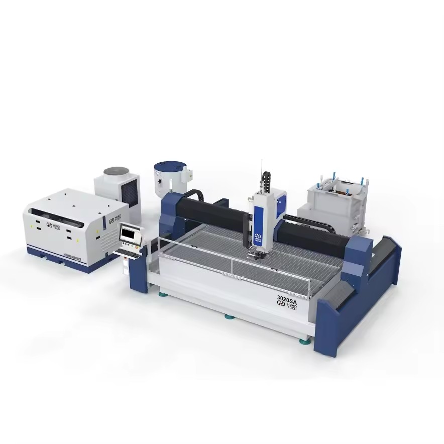 Industrial CNC Water Jet Cutter with Vision System & Loading for Stone Glass Fragile Material Factory Price