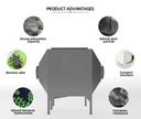Factory/crematorium/waste Incineration Black Smoke Emission Exhaust Gas Filter pp Activated Carbon Waste Gas Treatment Equipment