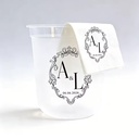 350ml 12oz Frosted Custom Logo 16oz Frosted Plastic Cups Reusable Wedding Party Drinkware With Printing with Napkin Baby Shower