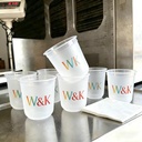 Disposable Reusable Custom 12oz 16oz 9oz Pp Drinking Hard Party Juice Cups Plastic Frosted Cup With Logo Design Monogram Cheers