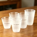pp 16oz/500ml Plastic Frosted Stadium Cup Custom Logo Beer Cups Pp Drinking Mug Reusable for Party Club Plastic Tumbler Monogram