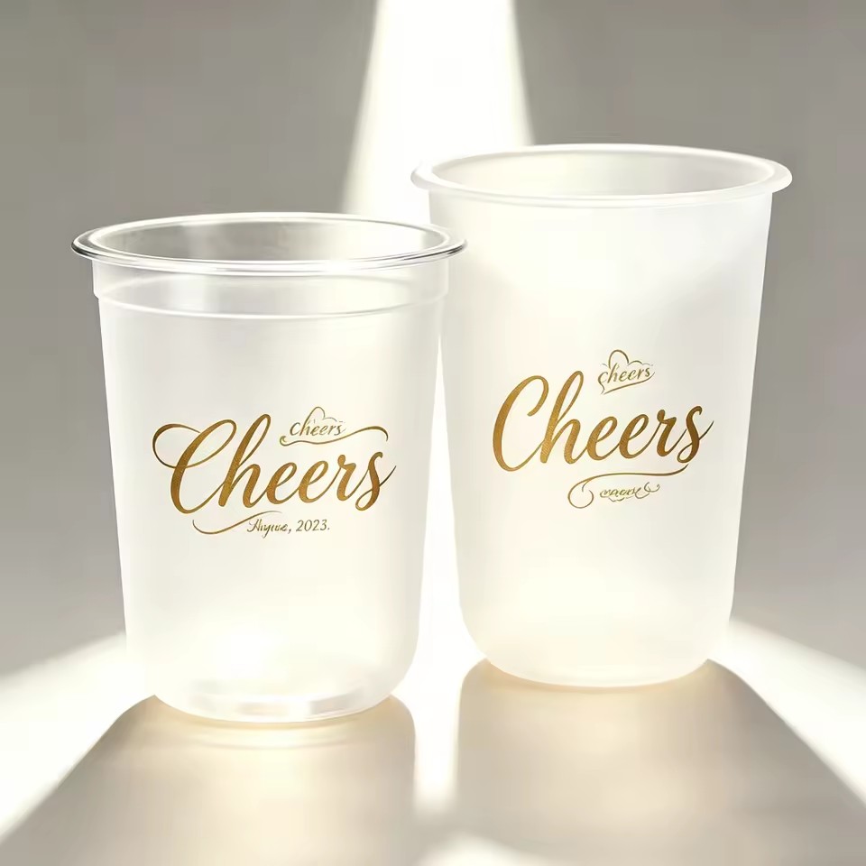 Luxury Hand Blown Frosted Colored Ribbed Dessert Ice Cream Glass Cup Cocktail Martini Plastic Cup for Wedding Bar Monogram Cheer