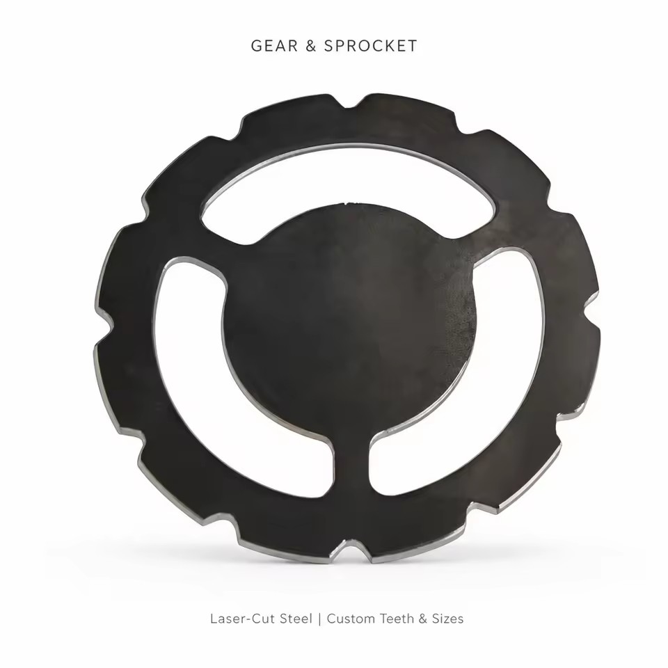 Custom CNC Machined Stainless Steel Zinc Plated Tab Washer Locking Plate Heavy Duty Gear Tooth Transmission