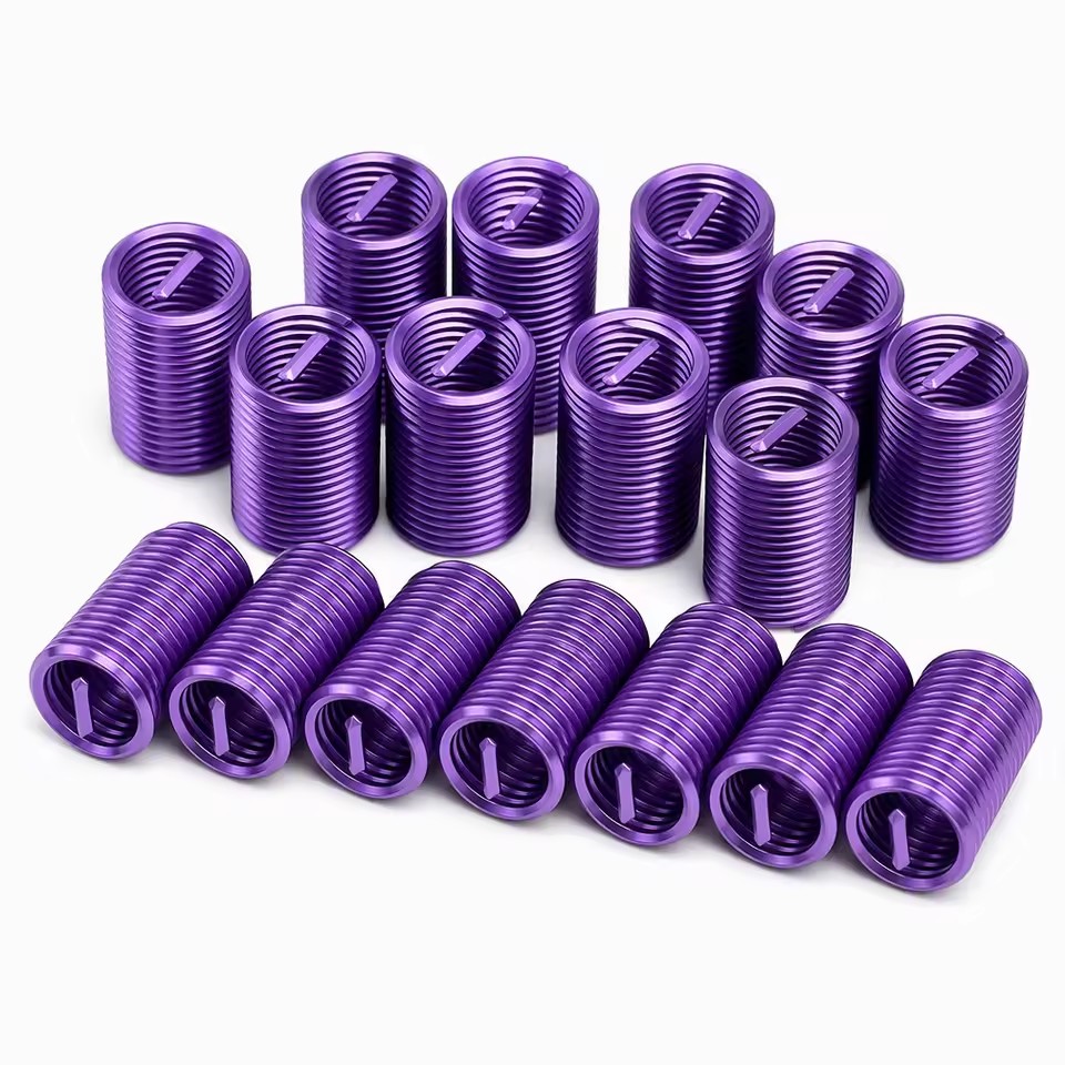Purple Wire Thread Insert Stainless Steel Coil Metric M6 2D for Industrial Stripped Thread Repair CNC Machining