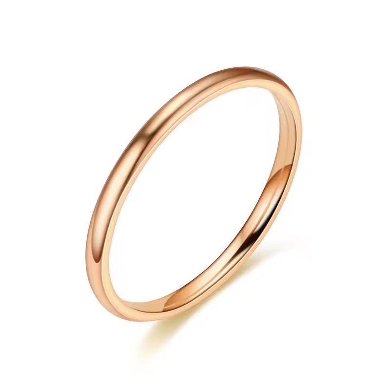 Stainless Steel Simple Multiple Color Plain Rings for Wedding Women Stainless Steel Jewelry