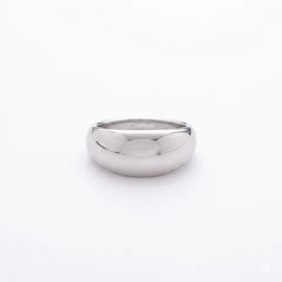 Stainless steel dome ring, Tarnish free Chic ring for her, Statement ring