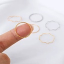 High Quality Dainty Gold Plated Thin Hammer Ring Waterproof Stainless Steel Stackable Designer Circle Ring