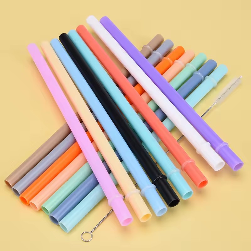12mm Aperture Multi-Color Solid Color Plastic Cup Accessories PP Non-Disposable Ring Straw Factory Direct Supply