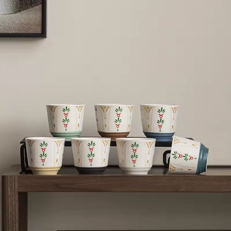 150ml Ceramic Cup Hand-held Espresso Cup Retro Coffee Cup