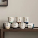 150ml Ceramic Cup Hand-held Espresso Cup Retro Coffee Cup
