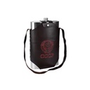 Multiple Sizes Stainless Steel Large Hip Flask with Leather Cover Bag Embossed logo