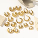Stainless Steel Ear Cuff 18K PVD Gold Plated Jewelry Pendientes Para Hombres C Earrings Hoop for Women Accessory Wholesale