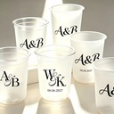 Customized Logo Dia.98mm 12 14 16 18 20 24 oz Clear PET Disposable Milk Tea Ice Coffee Plastic Cup With Lid Frosted Wedding Cups