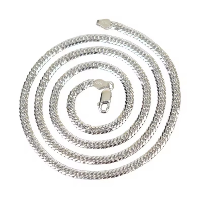 925 Silver Cuban Link Chain Necklace Fine Jewelry Chain for Men Schmuck 100% Sterling Silver Wholesale Thick 925 Silver