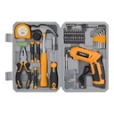 3.6V DIY USB Cordless Electric Power Wood & Plastics Drill Driver and Hardware Home Tool Kit Set in a Tool Box Case OEM ODM