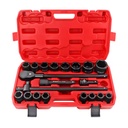 Hi-Spec 21/26pcs Large Auto Repair Tool Box Set Impact 3/4" Drive Heavy Duty Wrench Socket Set OEM ODM Supported