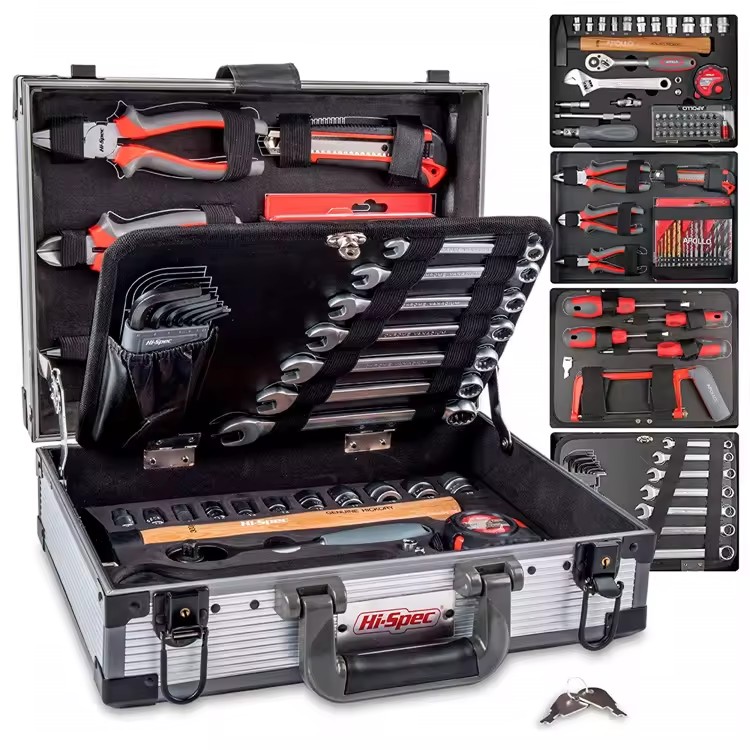 Wholesale 91 Pc Chrome Vanadium Tool Box Set With Most-Reached for Home & Garage Repair Hand Tools in a Aluminum Tool Case Kit