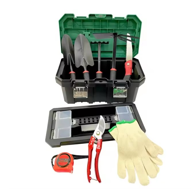 8pcs Garden Tool Set Home DIY Garden Tools with Non-slip Handle and Durable Storage Box
