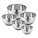 Kitchen Baking Salad Mixing Bowl Set 16/20/24/26/28cm Large Stainless Steel with Silicone Bottom Polished Technique