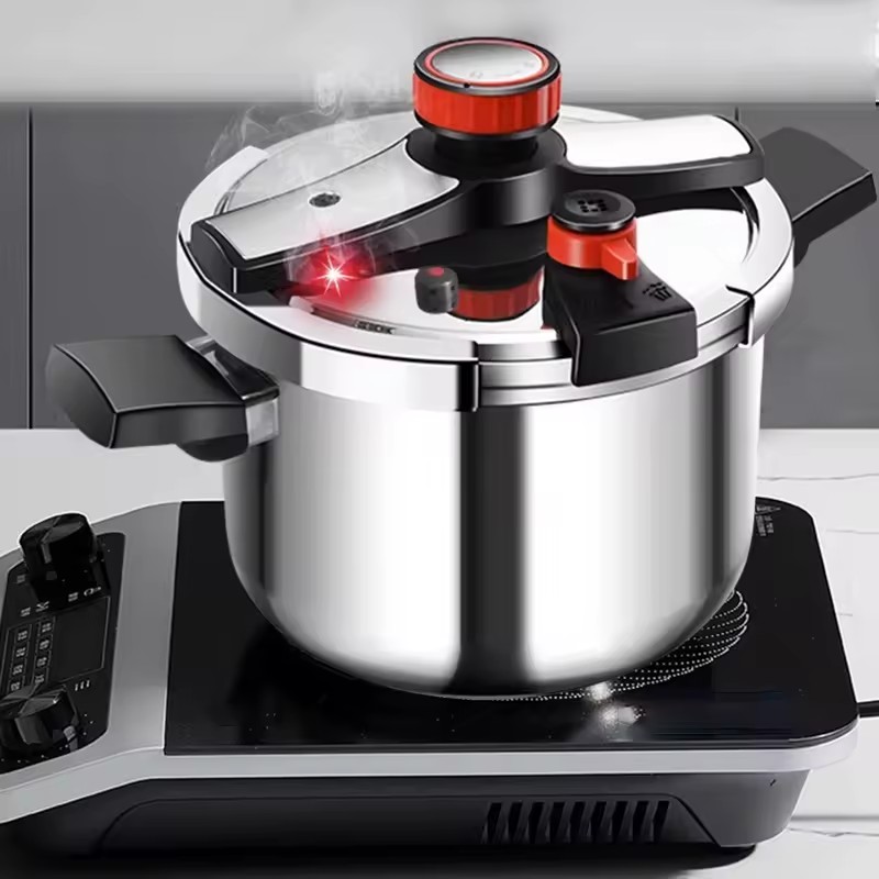 Multi-Functional Cookware 8L/10L/12L 304 Stainless Steel Fast Cooking Induction Pressure Cooker