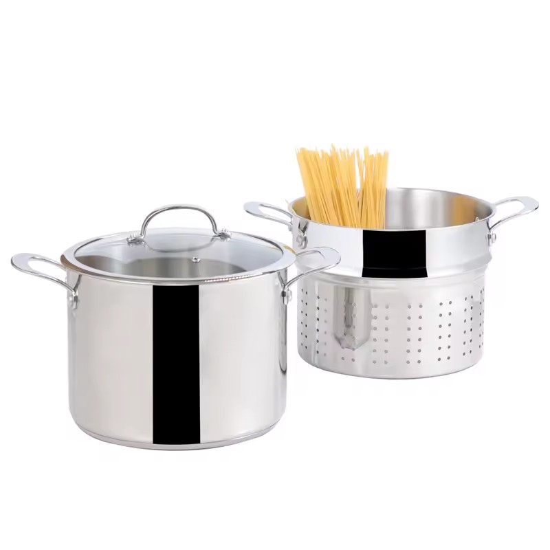 Professional Strainer Lid Stainless Steel Pasta Cooking Pot Set