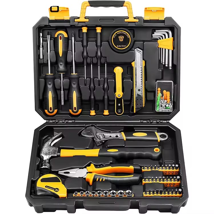 100 Pcs Tool Sets Herramientas Hand Tool Set Colorful Box Tools Set Box