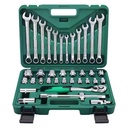 37-Piece Professional Mechanic Car Storage Hardware Kit Ratchet Socket Set with Case & OEM Hard Case Includes Sander