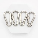 Heavy-Duty Stainless Steel Carabiner Hook Snap Hook for Hiking Camping Mining-Plain Finish Alloy and Aluminium Materials