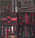 296 PCS CRV Tool Combination Garage Repair Socket Bits Wrench EVA Tray Kit Mechanic Tool Sets Hand Operated OEM Customizable