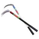 Industrial Grade Agricultural Knife Fiberglass Handle Stock Supplies Lawn Mower Sickle Cutting Rice Corn Wooden Mower Sickle