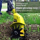 Lithium Battery Micro-Tiller Weeding Loosening Soil Household Small Dual-Purpose Plowing Machine Electric Hoe Garden Tool Yellow