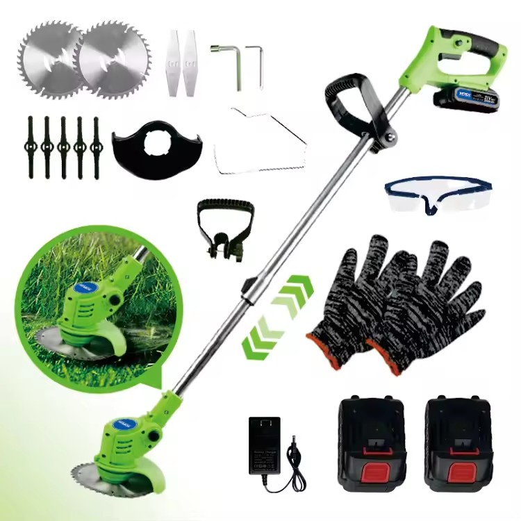 DIY 21V 800W Cordless Li-ion Battery Electric String Trimmer for Grass Cutting