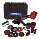 Profit Type 1000W Brushless Motor 21V 2000mAh Li-ion Battery Powered Cordless Angle Grinder with 12 Discs