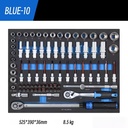 2026 BLUE CR-V OEM Mechanic Tool Set Auto Repair Ratchet Socket Wrench Screwdriver Kit with Soft Case for Car