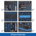 AOT TKB Series 2026Blue CR-V Steel Hand Operated Portable Auto Repair Tool Kit OEM Customizable Combination Ratchet Soft Case