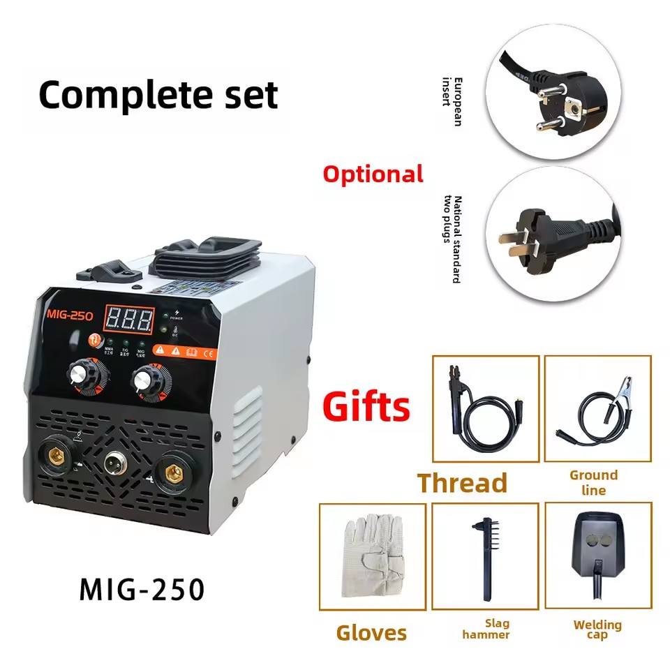 European American Standard Mini Portable High-Efficiency MIG250 TIG Welder Full Set Industrial Grade Source Manufacturer