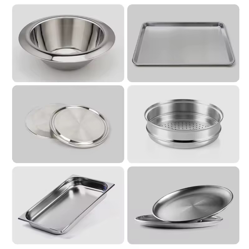 YW Hardware Custom Sheet Metal Deep Drawing Stainless Steel Aluminum Pan Sleeve Shell Cup Metal Stamping Parts Tray Box