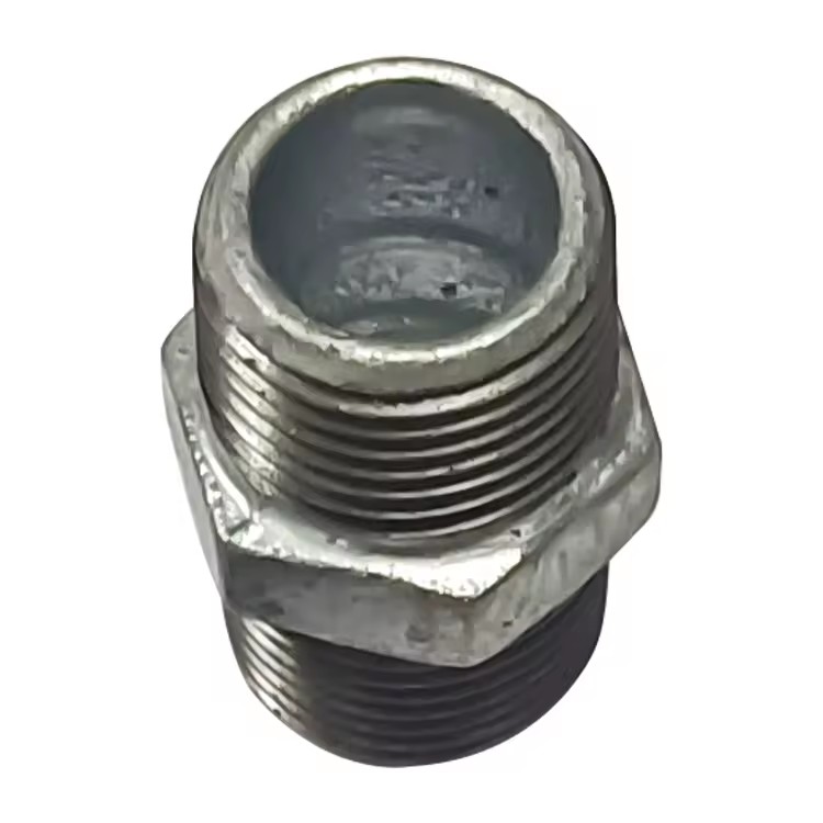 1" X 3/4" Short Seamless Galvanized Steel Pipe Reduction Nipple