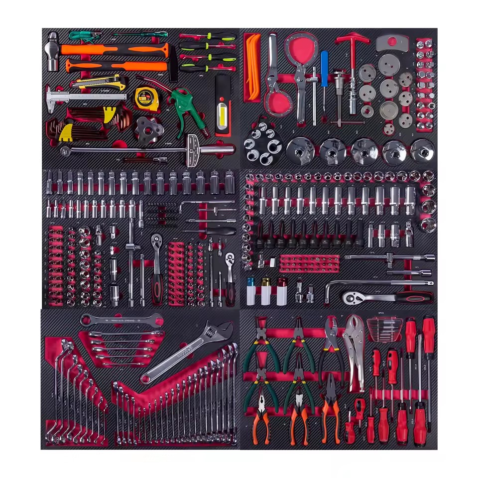 OEM Customizable 421 Pcs Professional CR-V Steel Auto Repair Tool Set Ratchet Socket Wrench Kit with EVA Tray