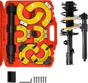 Interchangeable Heavy Duty MacPherson Strut Coil Spring Compressor with Plastic Yoke Protectors, for Car Suspension Repair