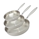 Tri-ply Stainless Steel 304 Fry Pan Skillets Home Use Induction Cookware 8/10/12 Inch Non-stick Frying Pan Set Cooking Pan