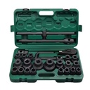26Pcs Heavy Socket Set 3/4" Drive Deep Impact Socket Set With Ratchet Wrench Head and Curved Lever Wrench