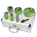 Diamond Hole Saw Kit 25-100mm Vacuum Brazed Core Drill Bits for Glass Porcelain Tile Ceramic Brick