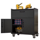 1-Drawer 2-Locking-Door Rolling Tool Storage Cabinet Sturdy Metal