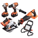 20V Brushless Cordless Power Tool Combo Kit 5-Piece Set Professional Grade